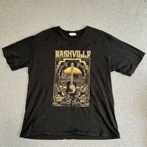 Altar'd State Nashville 1984 Legends of Rock Distressed Graphic T-Shirt Black L